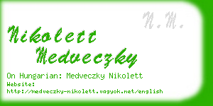 nikolett medveczky business card